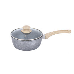 8Pcs Maifan Stone Nonstick Aluminium Cooking Pot Set Grey Color