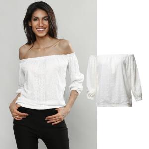 China Newest Design Women Lace Blouse Off Shoulder Design Hot Sale on sale