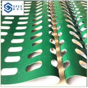 China White/ blue/ green  Perforated conveyor belt Custom PVC PU punchiing conveyor belt on sale