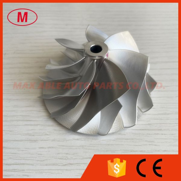 G30-770 57.52/71.40mm 7+7blades Reverse Point Milling Inverse Curve Performance milling/aluminum 2618/billet compressor wheel for 880693-5002S /