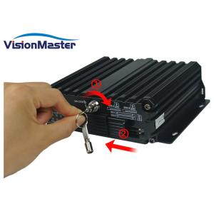 4 Pin Square Molex Connector Dual Car DVR , 3G / Wifi Black 12 Volt Mobile DVR