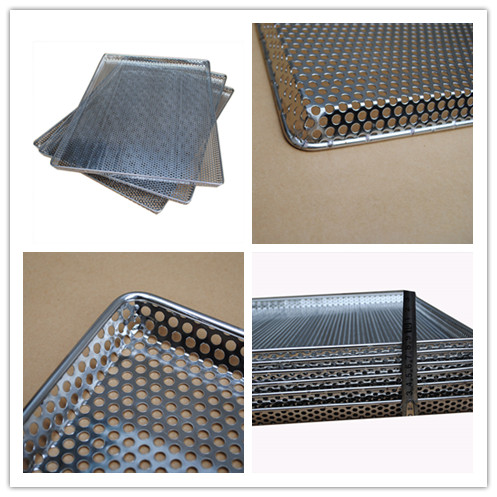 Stainless Steel Perforated Metal Tray For Fish Drying With Holes