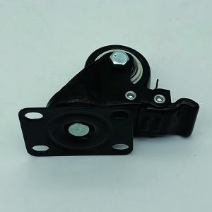 PU Swivel Plate Caster Wheels with brake For Furniture 50MM No Noise Castor