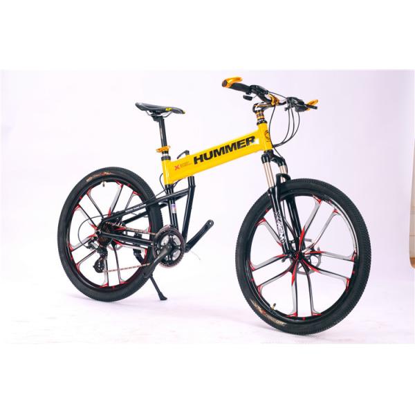 High grade OEM customized logo Shimano M610 aluminium alloy folding mountain bike with dual suspension