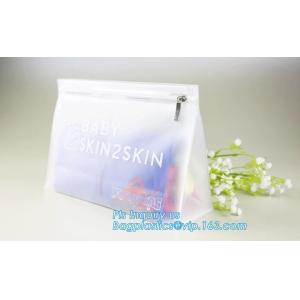 slider bag /clear waterproof cosmetic packaging bag, slider bag plastic zipper