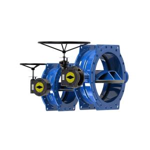 Stainless Steel Butterfly Control Valve , Ductile Iron Double Offset Butterfly