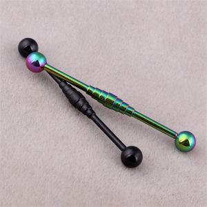 Stainless steel multi spiral industrial barbell ear piercing body jewelry