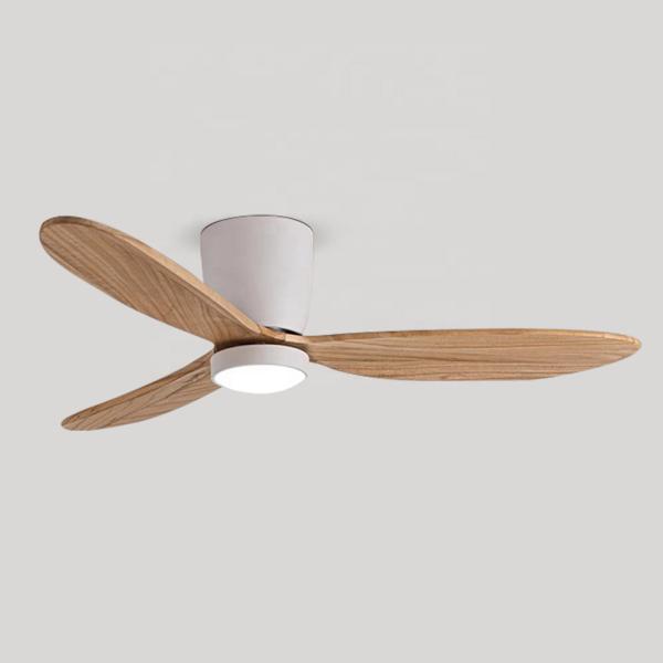 Manufacturer Nordic Wooden Blade Ceiling Fan 52 Inch DC Motor Ceiling Fan With Light And Remote