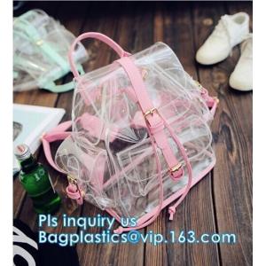 backpack wholesale with padded straps, Promotional Transparent PVC School