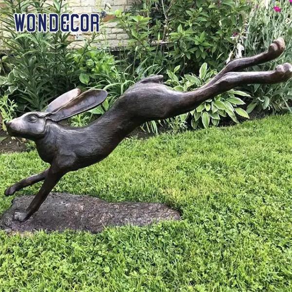 Buy 40cm Bronze Rabbit Garden Statue Human Size For Zoo Decoration at wholesale prices