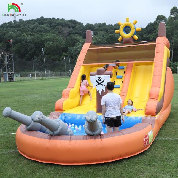 Commercial Double Lane Inflatable Water Slides With Pool For Kids Water Slide Inflatable
