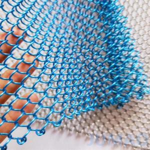 Metallic Diamond Patterned Facade Metal Mesh Curtains for Architectural