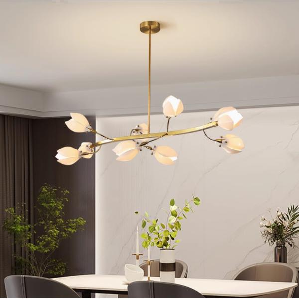Flower Big Chandelier Interior Designer Ceramic Pendant Lamp Home Decoration For Dinning Room