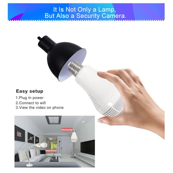 Hidden Spy Cctv 360 Degree Vr Panoramic Video Camera Night Vision