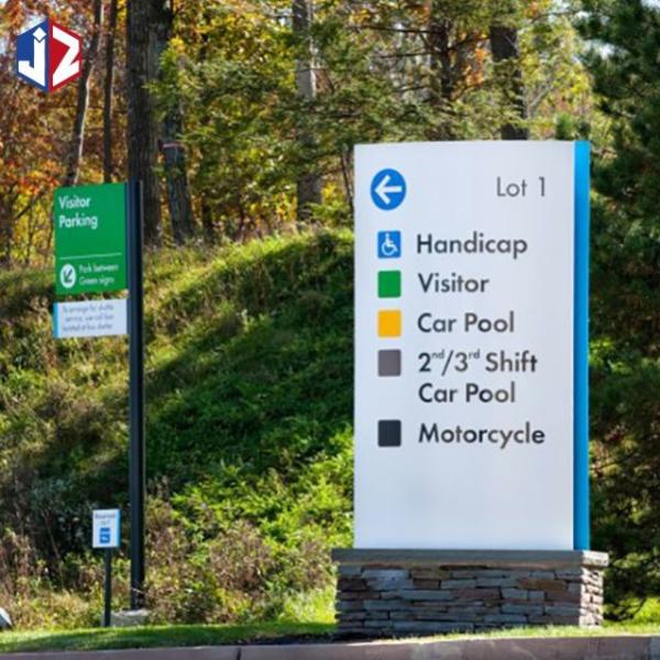 Painted Stainless Steel Directional Wayfinding Signs DC12V Illuminated Outdoor Signs