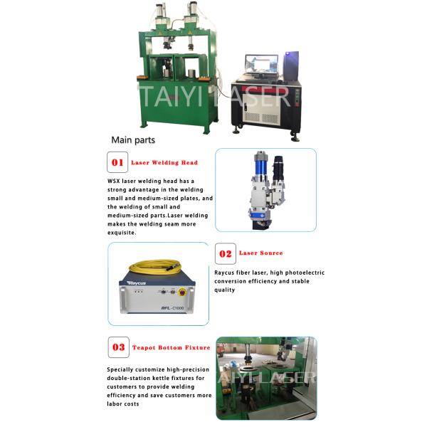 Canton Fair Promotion Double Station Automatic Laser Welding Machine For 304 Stainless Steel Aluminum Kettle Teapot