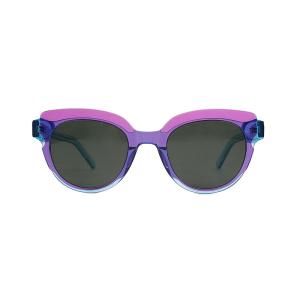 Colored Acetate Circle Frame Sunglasses flexible Gradient Customised
