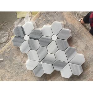 High Quality Marmara Equator White Marble Hexagon Stone Mosaic Tile/stone mosaic