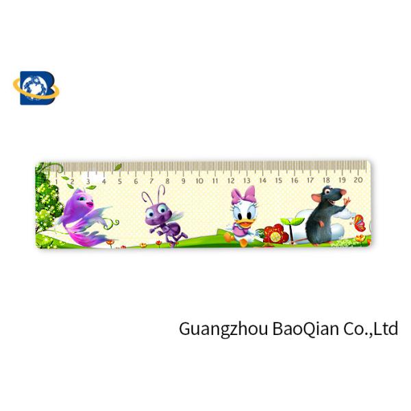 Buy Kids Stationery Gifts 3D Custom Plastic Rulers , Lenticular Image Printing Beautiful Figure at wholesale prices