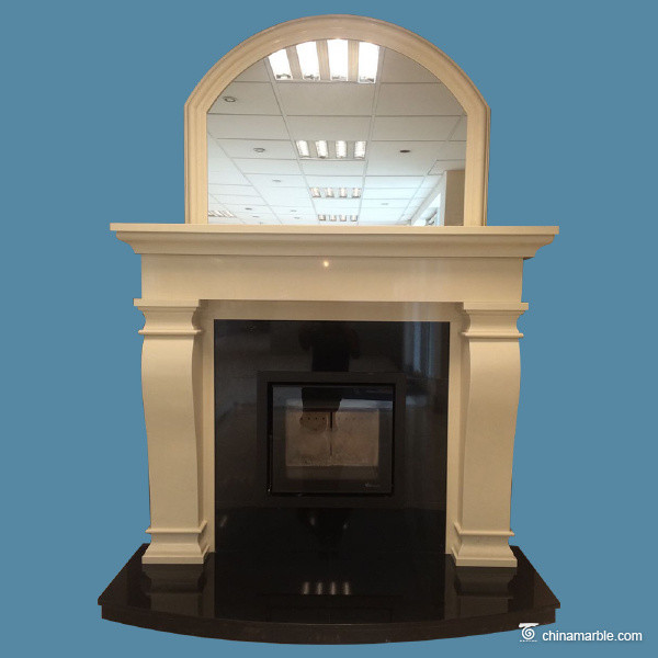 Buy The Van Gogh Shaped Black and Yellwo Marble Fireplace Surround at wholesale prices