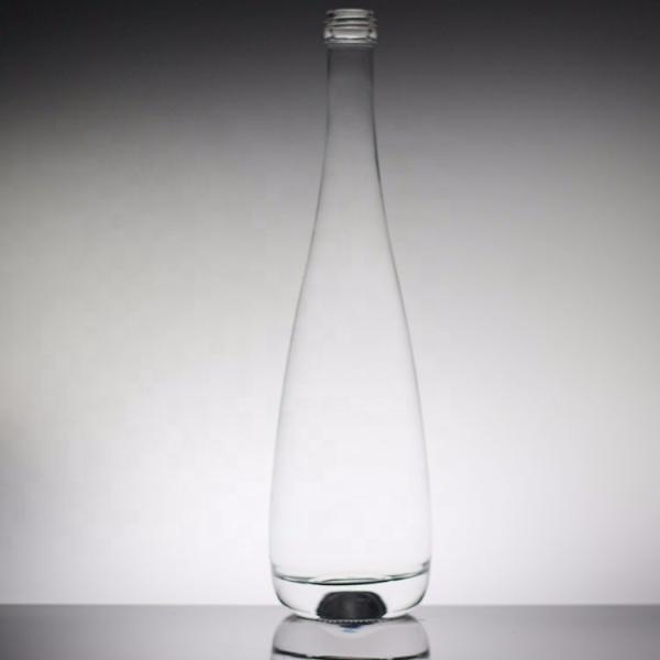 Transparent Round 700ml 350ml Custom Mineral Water Glass Bottle for Industrial Beverage