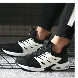 Flying Knit Unisex Work Air Cushion Sole Industrial Safety Shoes