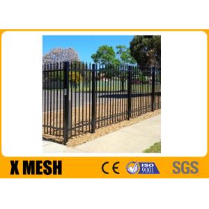 6 Point Welds Security Metal Fencing Black Aluminium Palisade Fence