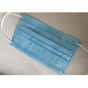 Self Protective Blue Disposable Face Mask High Breathability Skin Friendly