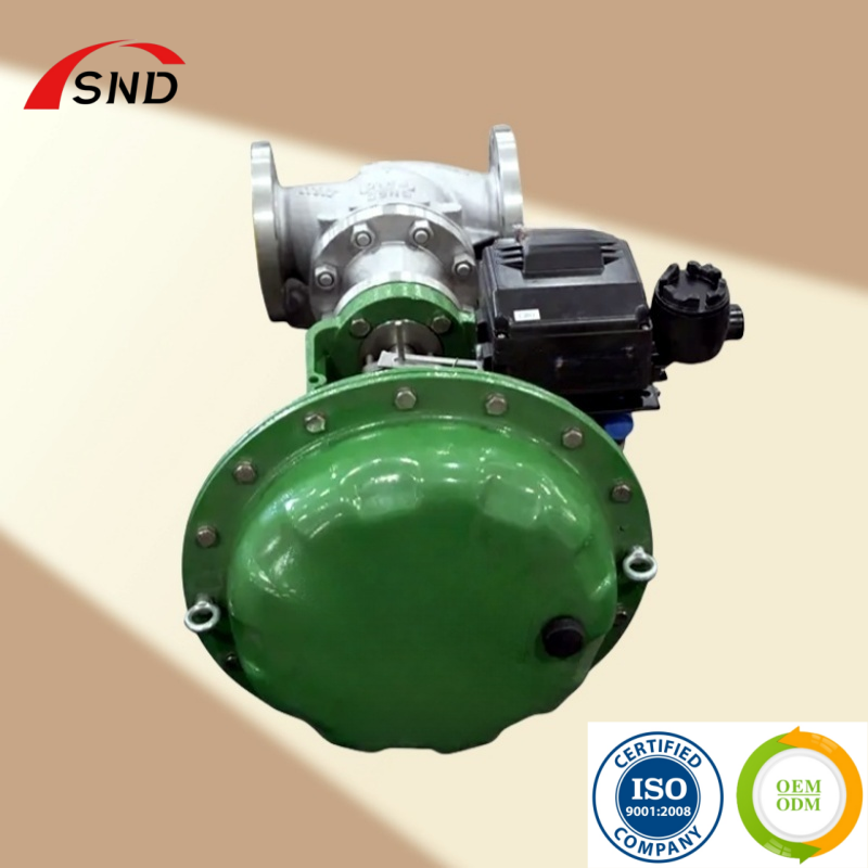 CF8 Pneumatic Flow Control Valve Flanged Normal Pressure Customized