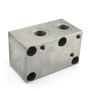 Stainless Steel Titanium Metal Valve Manifold Block with Machining and /-0.05mm