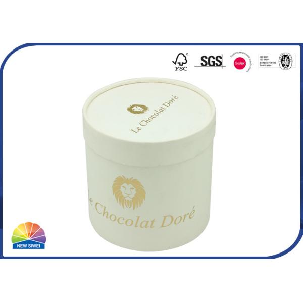 Buy Cylinder Gold Stamping Chocolate Cardboard Paper Tube at wholesale prices