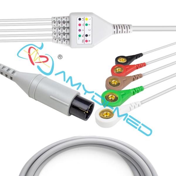 Buy TPU ECG Cables And Leadwires 90cm Compatible Mindray GOLDWAY Spacelabs at wholesale prices