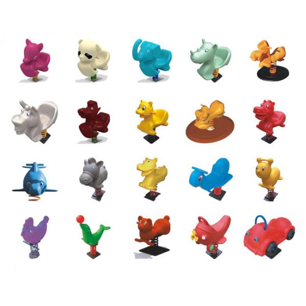 Animal Imported LLDPE Plastic Rocking Rider For Kids Steel Spring