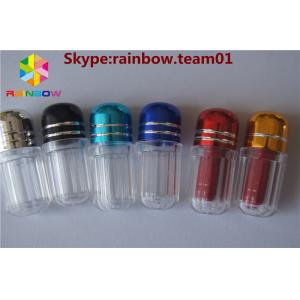 Plastic container capsule sex pill bottle with metal cap wholesale pill bottles
