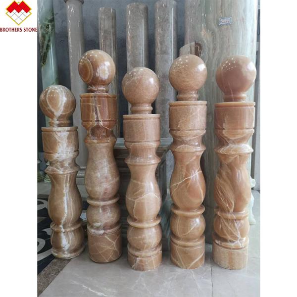 Elegant White Onyx Marble Stone Baluster for Stair Decor in North and Latin America