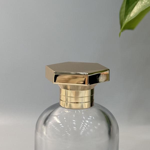 Zinc Alloy Zamak Perfume Caps in Gold Color for Durable and Elegant Fragrance Packaging