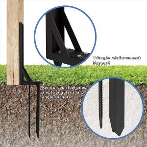 Fencing Repair Kit Heavy Duty Iron Ground Spike for Tilted Fence Posts Durable