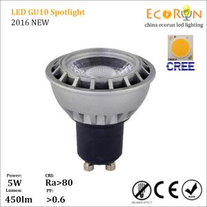 Quality cree cob 2700k warm white ac220v 5w 7w 500lm gu10 led spotlight cri80 for sale