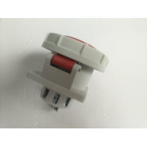 Red Cover Industrial Plug Sockets 32Amp Rated Current Nylon Material