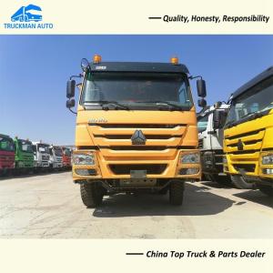 371HP 12 Wheeler SINOTRUK HOWO 50 Tons Tipper Trucks For Ghana