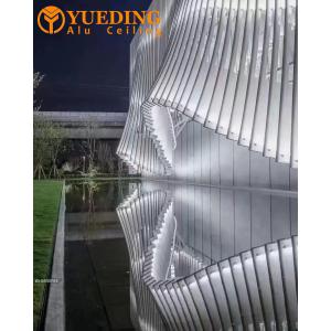 Curved Aluminum Strip Ceiling Lightweight Round / Square Tube