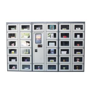 Cold Rolled Steel Locker Vending Machine With Advertising Function Transparent