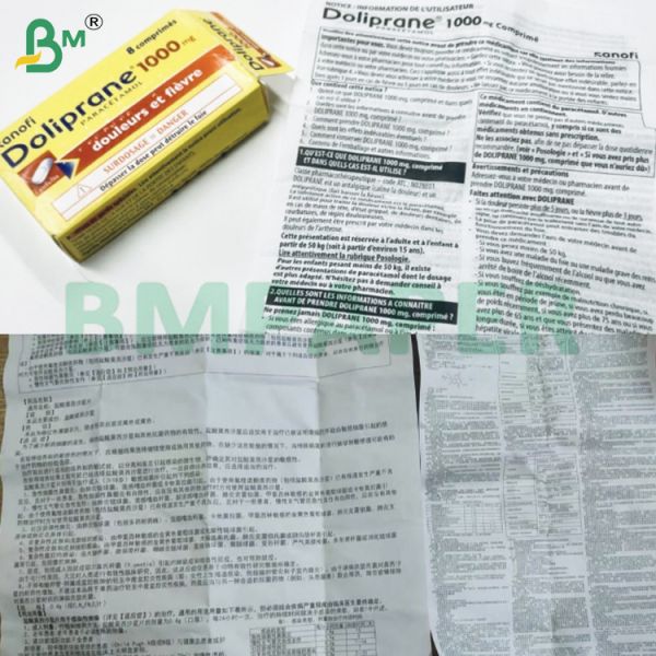 40Gsm Clear Image Offset Print Paper for Medicine Manual Sheets