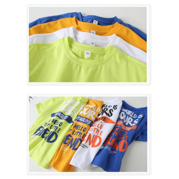 New Children's Summer T-shirt pure cotton sports breathable cool short sleeved top is suitable for boys aged 4-15