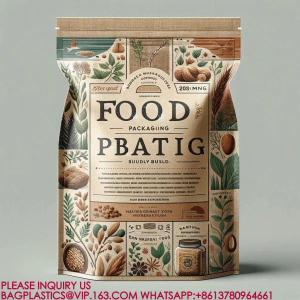 Resealable Zip Stand-Up Pouch Candy Snack Cookie Bag Plastic Packaging Aluminum Foil Bag