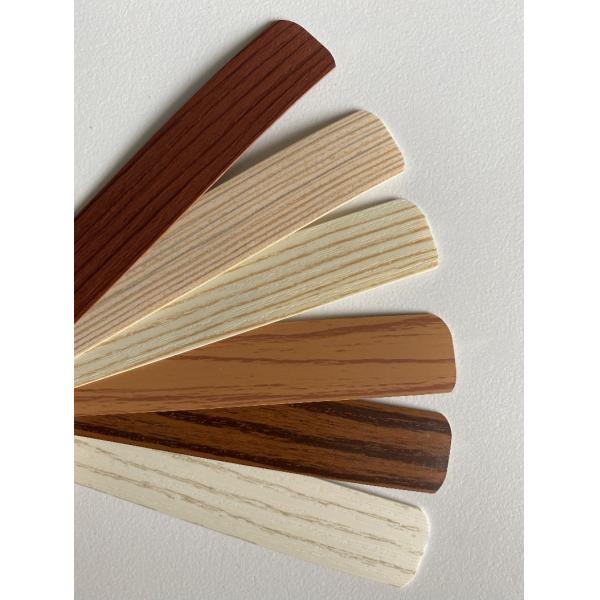 0.6mm 1 Mm Wood Grain PVC White Colored Furniture Edge Banding