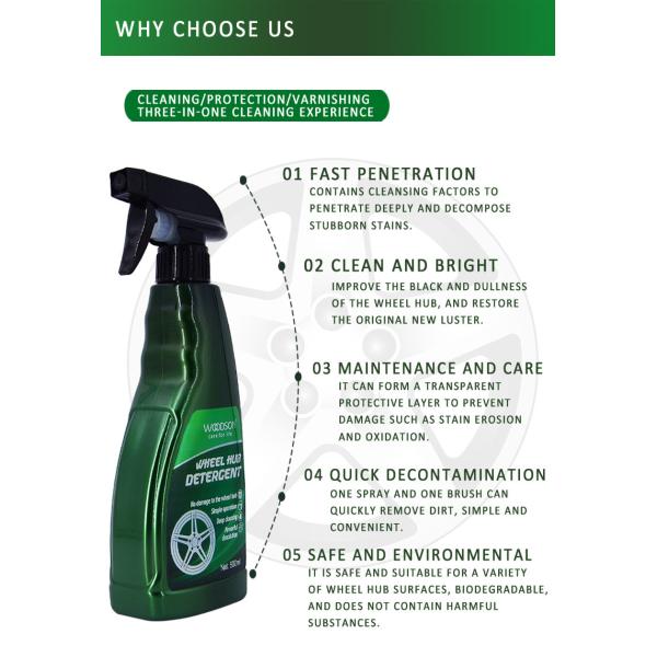 500ml Car Hub Stain Remover Spray Cleaner Wheel Hub Detergent