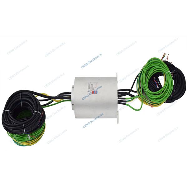 Shielded Wires IP67 Water Proof Slip Ring with Ethernet Signal Rotary Electrical