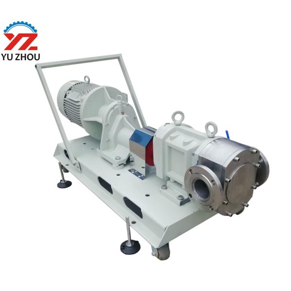 Movable Rotary Lobe Pump 3RP Series Horizontal Electric Drive Stainless Steel