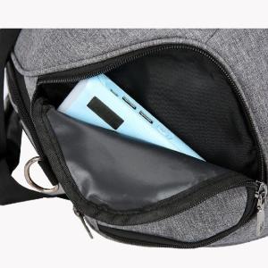 Dual Use Nylon Duffle Shoulder Bag With Shoes Compartment